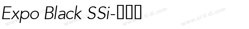 Expo Black SSi字体转换